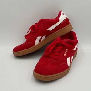 Reebok Forte Lounger Red Suede Classic Low Top Casual Sneakers Womens Sz 8.5